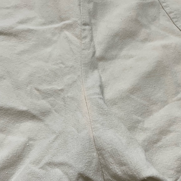 Vintage Beach Tie Beige Cotton Shorts (size S) Euro Summer - Picture 7 of 8